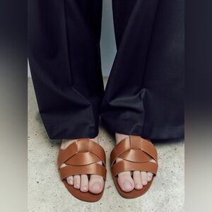 Zara Women's Tan Sandals Size 38